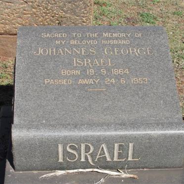 ISRAEL Johannes George 1864-1953