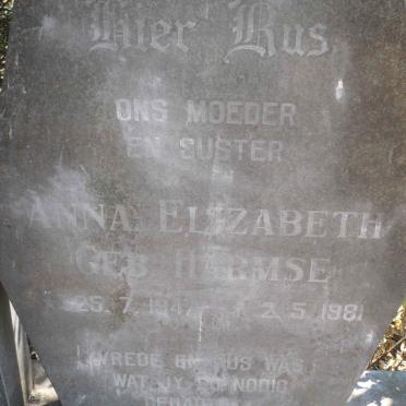 ? Anna Elizabeth nee HARMSE 1947-1981