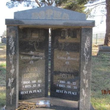 BOTHA John 1904-1975 &amp; Dinah 1910-1985