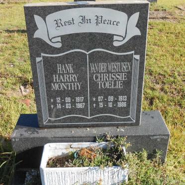 HANK Harry Monthy 1917-1967 &amp; Chrissie Toelie VAN DER WESTUISEN 1913-1986