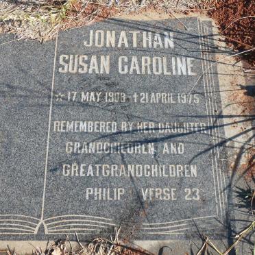 JONATHAN Susan Caroline 1908-1975
