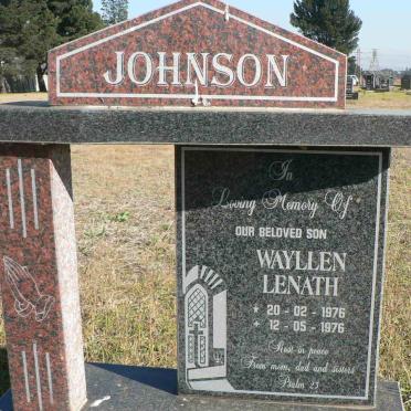 JOHNSON Wayllen Lenath 1976-1976