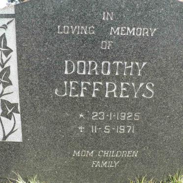 JEFFREYS Dorothy 1925-1971