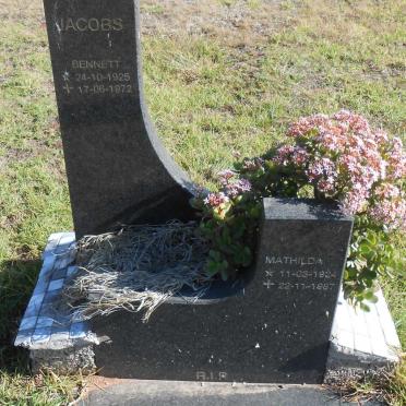 JACOBS Bennett 1925-1972 &amp; Mathilda 1924-1987