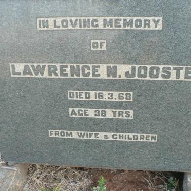JOOSTE Lawrence N. -1968
