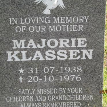 KLASSEN Majorie 1938-1976