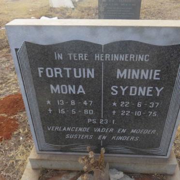 MINNIE Sydney 1937-1975 :: FORTUIN Mona 1947-1980
