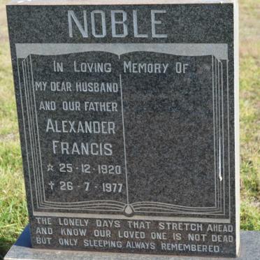 NOBLE Alexander Francis 1920-1977