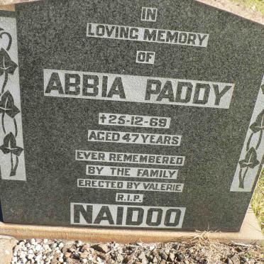 NAIDOO Abbia Paddy -1969