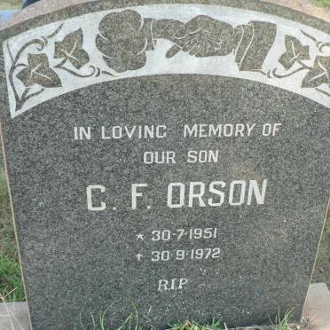 ORSON C.F. 1951-1972
