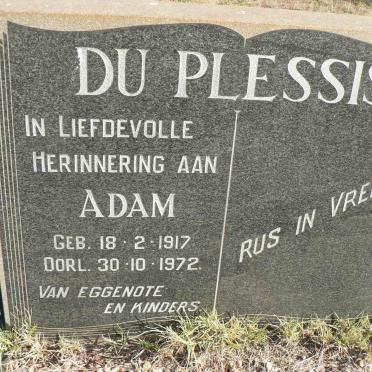 PLESSIS Adam, du 1917-1972