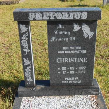 PRETORIUS Christine 1927-1967