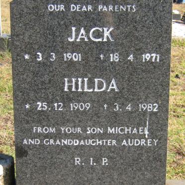 REEBY Jack 1901-1971 &amp; Hilda 1909-1982