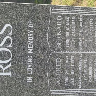 ROSS Alfred 1921-1979 :: ROSS Bernard 1946-1986