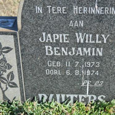 RUITERS Japie Willy Benjamin 1973-1974