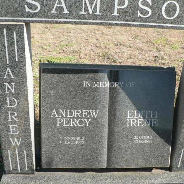 SAMPSON Andrew Percy 1912-1973 &amp; Edith Irene 1912-1991