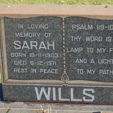WILLS Sarah 1903-1971