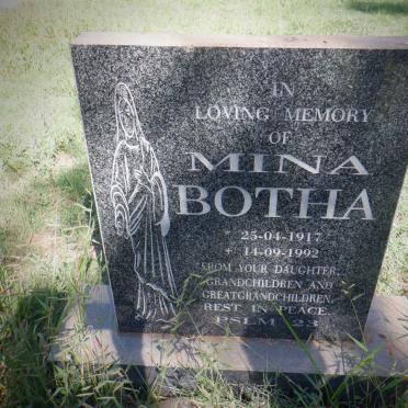 BOTHA Mina 1917-1992