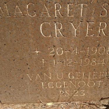 CRYER Magaret Sofia 1908-1984