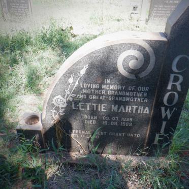 CROWIE Lettie Martha 1899-1988
