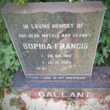 GALLANT Sophia Francis 1912-1984