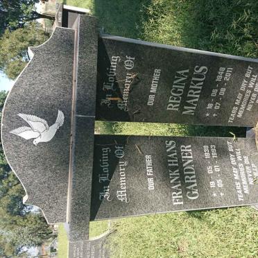 GARDNER Frank Hans 1938-1993 &amp; Regina MARKUS 1948-2011