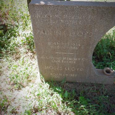 LLOYD Moses 1927- &amp; Paulina 1934-1986