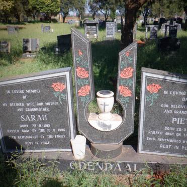 ODENDAAL Piet 1912-1998 &amp; Sarah 1915-1995
