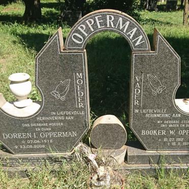 OPPERMAN Booker W. 1912-1984 &amp; Doreen I. 1912-2008
