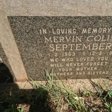 SEPTEMBER Mervin Colin 1963-1988