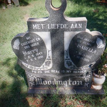 WOODINGTON Harry 1947-1991 &amp; Isabella 1952-2014