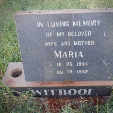 WITBOOI Maria 1944-1992