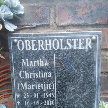 OBERHOLSTER Martha Christina 1945-2010