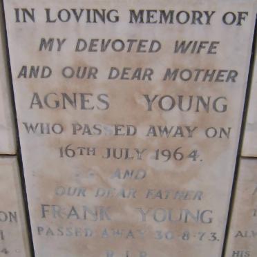 YOUNG Frank -1973 &amp; Agnes -1964