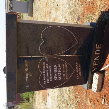 YENDE Spaneer Mathew 1932-2007