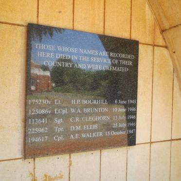 4. Memorial plaque - Soldiers cremated 1945-1947