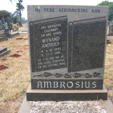 AMBROSIUS Wynand Andries 1943-1990