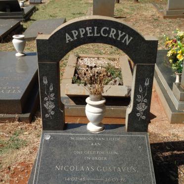 APPELGRYN Nicolaas Gustavus 1948-1976