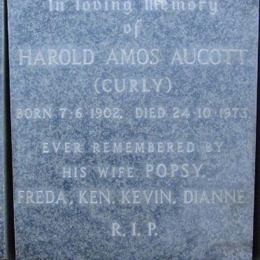 AUCOTT Harold Amos 1902-1973
