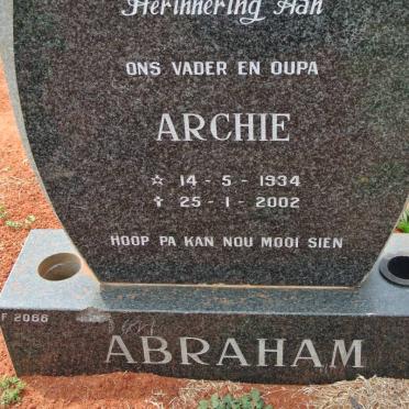 ABRAHAM Archie 1934-2002
