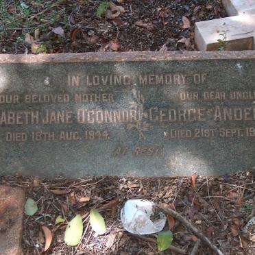 ANDERSON George -1928 :: O'CONNOR Elizabeth Jane -1944