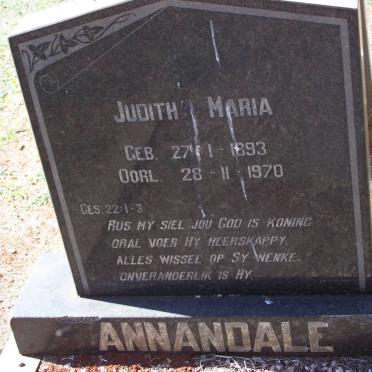 ANNANDALE Judith Maria 1893-1970
