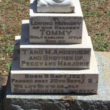 ANDERSON Tommy 1927-1938