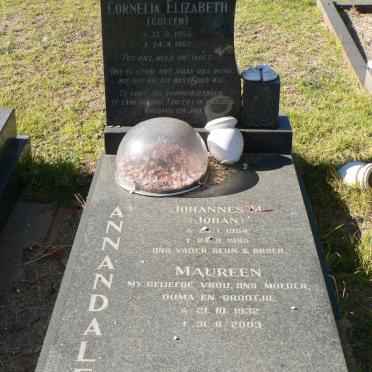 ANNANDALE Maureen 1932-2003 :: ANNANDALE Johannes M. 1954-1985 :: ANNANDALE Cornelia Elizabeth 1955-1987