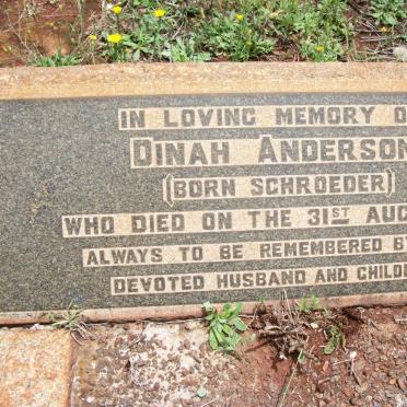 ANDERSON Dinah nee SCHROEDER -1936