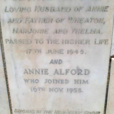 ALFORD George -1945 &amp; Annie -1958