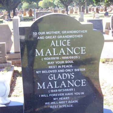 ADAMS Eddie Edwards 1942-1997 :: MALANCE Ali 1951-2000 :: MALANCE Alice 1924-1996 :: MALANCE Gladys 1948-1973