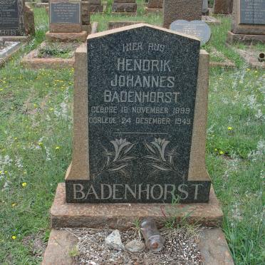 BADENHORST Hendrik Johannes 1899-1949