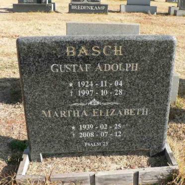 BASCH Gustaf Adolph 1924-1997 &amp; Martha Elizabeth 1939-2008