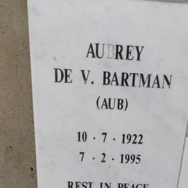 BARTMAN Aubrey de V. 1922-1995